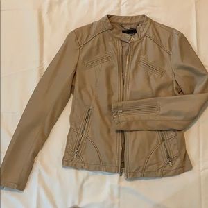 Express Tan Faux Leather Jacket